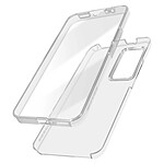 Avizar Coque pour Xiaomi 12T et 12T Pro Intégrale Arrière Rigide Transparent et Avant Souple  Transparent