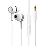 Écouteurs Intra-auriculaires Filaires Jack 3.5mm Blancs