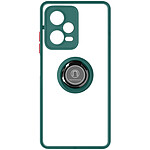 Avizar Coque pour Xiaomi Redmi Note 12 Pro Plus 5G Bi-matière Bague Métallique Support Vidéo Vert