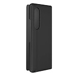 Avizar Coque pour Samsung Z Fold 3 Clapet Translucide Design Miroir Support Vidéo Noir