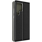 Avizar Étui pour Samsung Galaxy S23 Ultra avec Clapet Porte carte Fonction Support  Noir