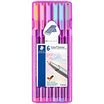 STAEDTLER Fineliner triplus pastel, étui de 6