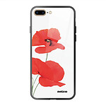 Evetane Coque iPhone 7 Plus/ 8 Plus Coque Soft Touch Glossy Coquelicot Design