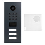 Doorbird - Portier vidéo IP 3 sonnettes + 1 Carillon et support encastrable - Doorbird D2103V Anthracite