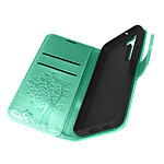 Forcell Étui pour Samsung Galaxy S22 Portefeuille Support Vidéo Mandala Arbre  Vert