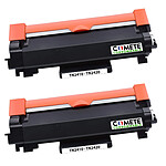 COMETE - TN2420 - Pack de 2 Toners compatibles BROTHER TN2420 - 1 Noir - Marque Française