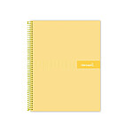 LIDERPAPEL Cahier spirale crafty A4 240p 90g quadrillé 5x5mm microperforé 4 trous - Jaune