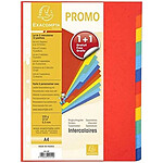 EXACOMPTA Intercalaires en carton, A4, 12 touches, promo 1+1