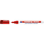 EDDING Marqueur Permanent 400 Rouge Pointe Fine 1 mm x 10