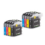 COMETE - LC223 XL - Pack de 8 Cartouches d'encre Compatible avec Brother - Couleur et Noir - Marque française