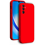 BigBen Connected Coque pour Samsung Galaxy A34 5G en Silicone avec dragonne assortie Rouge