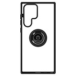 Avizar Coque pour Samsung Galaxy S22 Ultra Bi-matière Bague Métallique Support Vidéo  noir