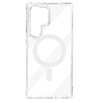 Avizar Coque MagSafe pour Samsung Galaxy S23 Ultra Silicone gel Coins renforcés  Transparent