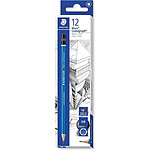 STAEDTLER Crayon Papier Mars Lumograph 100 Mine 2 mm Bleu HB x 12