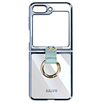 Avizar Coque anneau pour Samsung Galaxy Z Flip 5 Polycarbonate  Bleu