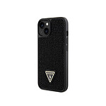 Guess Coque pour Apple iPhone 15 Triangle Diamond Noir