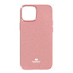 Mercury Coque pour iPhone 13 Mini Silicone Gel Flexible Effet Brillant  Rose