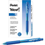 PENTEL Stylo à bille rétractable WOW BK440 Bleu x 12