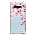 Evetane Coque Samsung Galaxy S10 anti-choc souple angles renforcés transparente Motif Cerisier