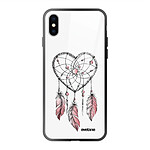 Evetane Coque en verre trempé iPhone Xs Max Attrape coeur