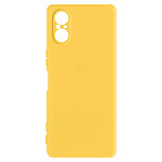 Avizar Coque pour Sony Xperia 5 V Silicone Semi-rigide Finition Soft-touch avec Dragonne  Jaune