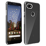 Avizar Coque Google Pixel 3A Silicone Souple et Film Ecran Verre Trempé 9H Transparent