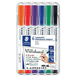 STAEDTLER Marqueurs pour tableau blanc Lumocolor, étui de 6