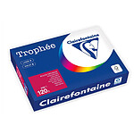 CLAIREFONTAINE Ramette Papier FSC A4 120g 250 Feuilles rouge groseille