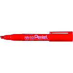 PENTEL Marqueur permanent Ecologique NN60 rouge, pointe bizeautée x 12