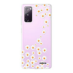 Evetane Coque Samsung Galaxy S20 FE 360 intégrale transparente Motif Marguerite Tendance