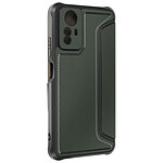 Avizar Étui pour Xiaomi Redmi Note 12S Clapet Porte-carte Coins Renforces Vert Foncé