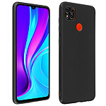 Avizar Coque Xiaomi Redmi 9C Silicone Gel Flexible Fine Légère Noir