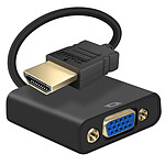 Avizar Adaptateur HDMI Mâle vers VGA Femelle Qualité Image HD 1080p Compact 20cm  Noir