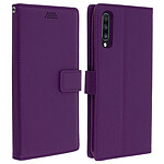 Avizar Housse Samsung Galaxy A70 Etui Portefeuille Support Vidéo Porte-carte violet