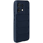 Avizar Coque pour Motorola Edge 50 Pro Antichoc Silicone Motif texturé 3D Bleu Nuit