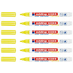 EDDING Marqueur Craie Liquide 4085 Jaune fluo Pointe Ronde 1-2 mm x 6