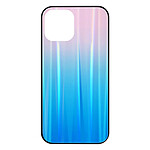 Avizar Coque iPhone 12 et 12 Pro Bi-matière Holographique Brillant Fine Légère rose