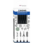 TOMBOW Set de 4 Feutres Fin MONO Drawing Pen 'Fine Set' 005-01-03-05