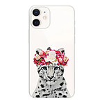 Evetane Coque iPhone 12 mini 360 intégrale transparente Motif Leopard Couronne Tendance