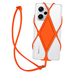 Avizar Cordon silicone pour Smartphone universel Tour du Cou Orange