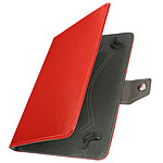 Avizar Housse pour Tablette 10 Pouces Universelle Effet Cuir Vieilli Support Vidéo  Rouge