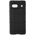 Avizar Coque pour Google Pixel 7a Silicone Épais avec Coins Antichocs Motif Relief  Noir