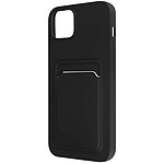 Avizar Coque pour iPhone 14 Silicone Souple Porte-carte Fine Légère  noir