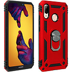 Avizar Coque Huawei P20 Lite Bi matières Bague Support Vidéo rouge