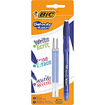 BIC Blister 3 GEL-OCITY® ILLUSION® Pointe moyenne / Bleu Stylo encre gel effaçable