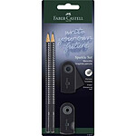 FABER-CASTELL Kit d'écriture GRIP SPARKLE, noir