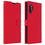 Avizar Housse Samsung Galaxy Note 10 Plus Étui Porte carte Support Vidéo Vintage Rouge