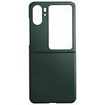 Avizar Coque pour Oppo Find N2 Flip Style carbone Conception 2 parties  Vert Foncé