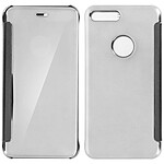 Avizar Housse Etui Folio Miroir Argent iPhone 7 Plus / iPhone 8 Plus Clapet translucide