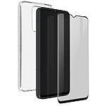 Bigben Coque pour Vivo Y22s et Y35 Silicone Souple Transparente + Verre Trempé 9H Noir